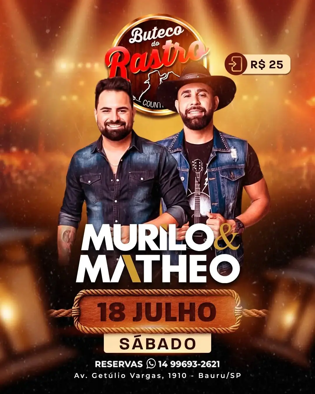 Flyer de Henrique e Ed'Carlos