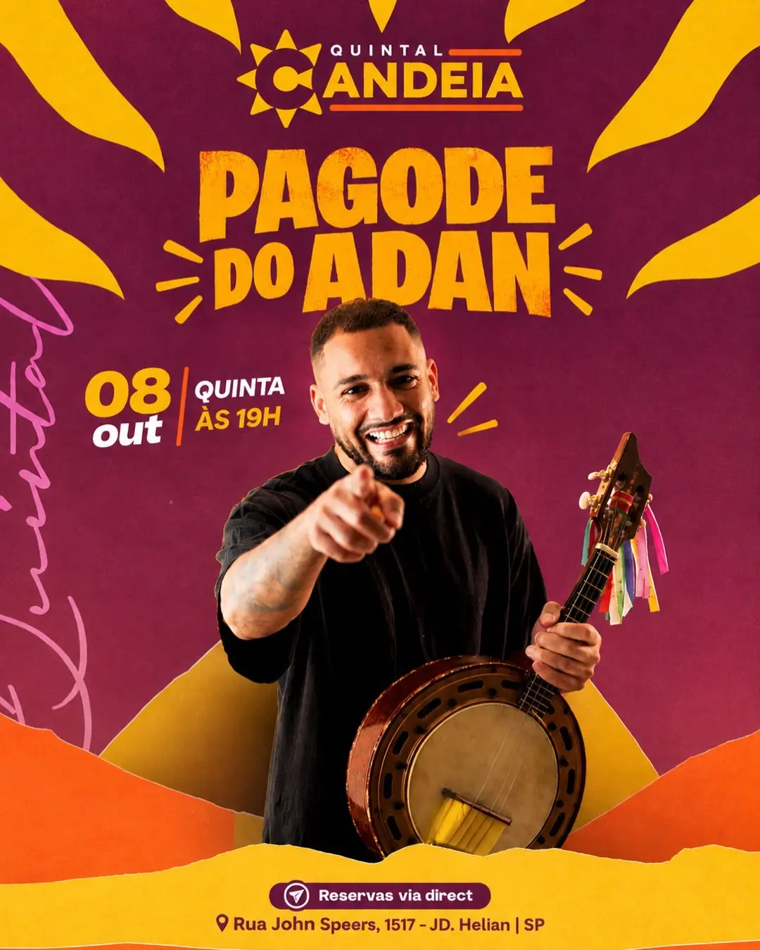 Flyer de Pagode do Adan