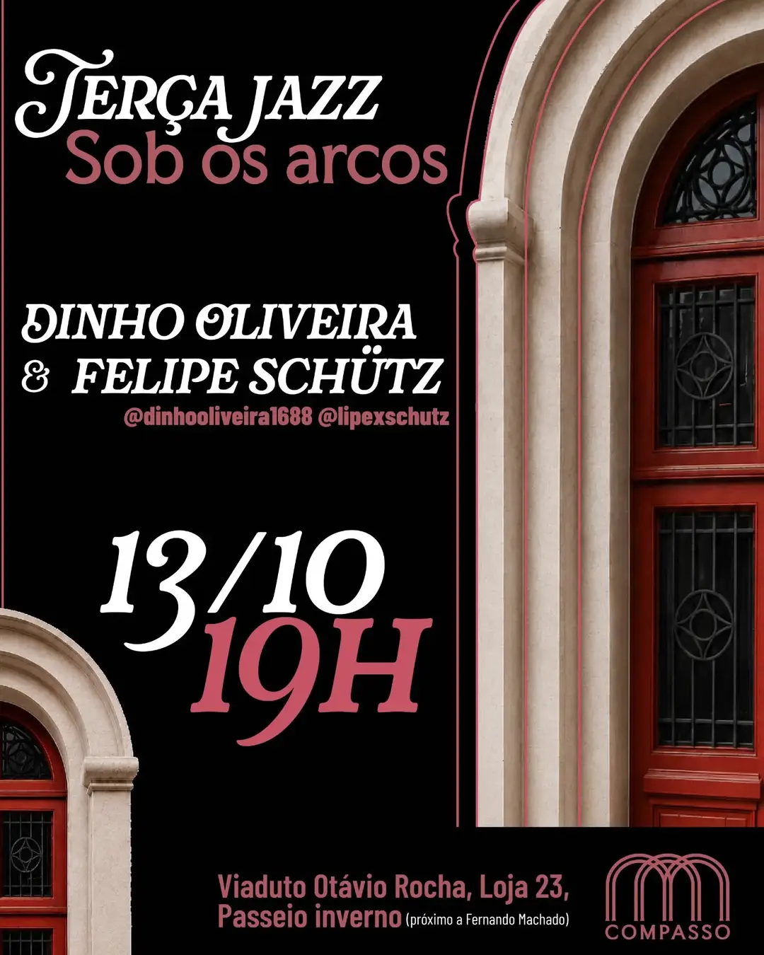 Flyer de Dinho Oliveira e Felipe Schütz