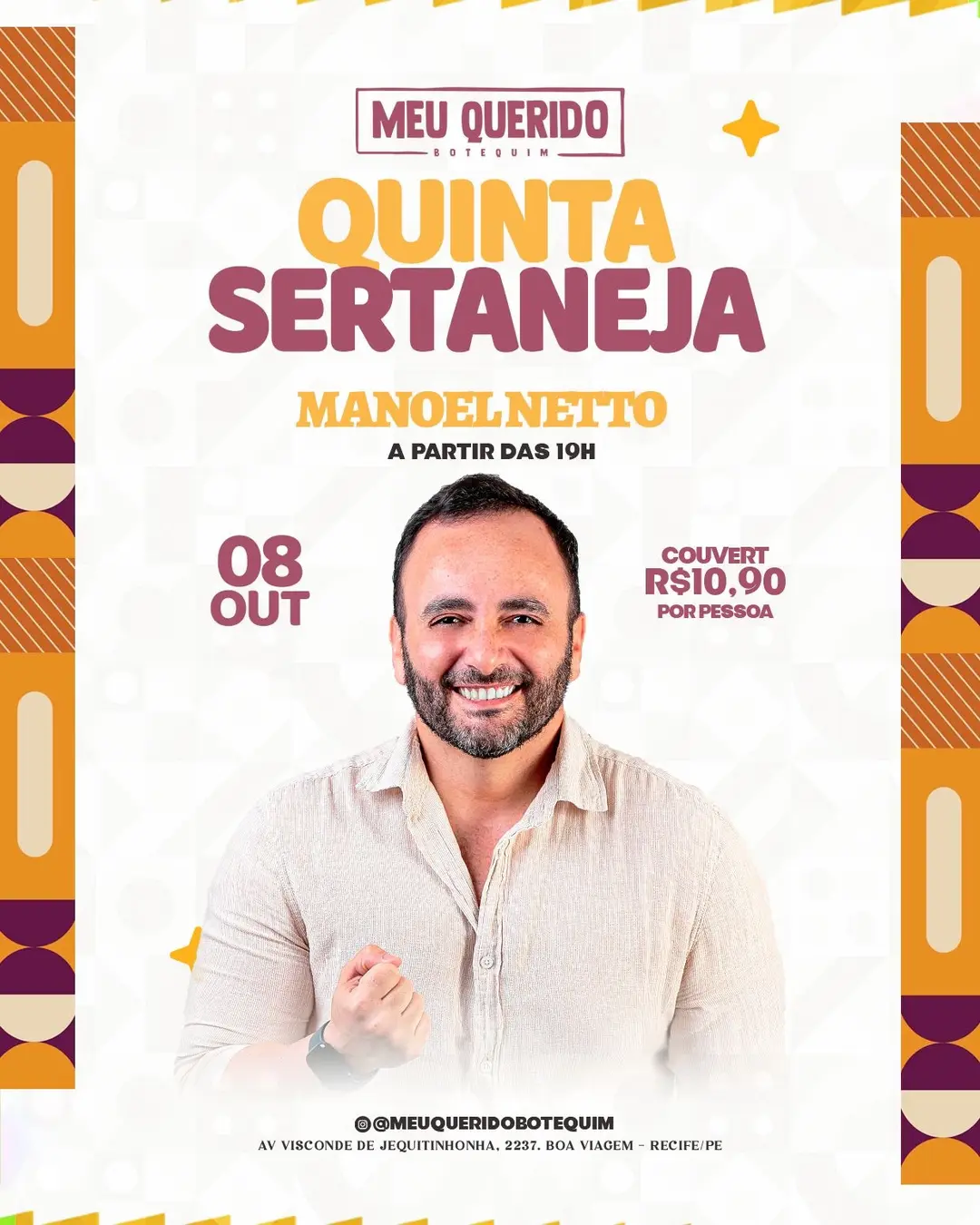 Flyer de Manoel Netto