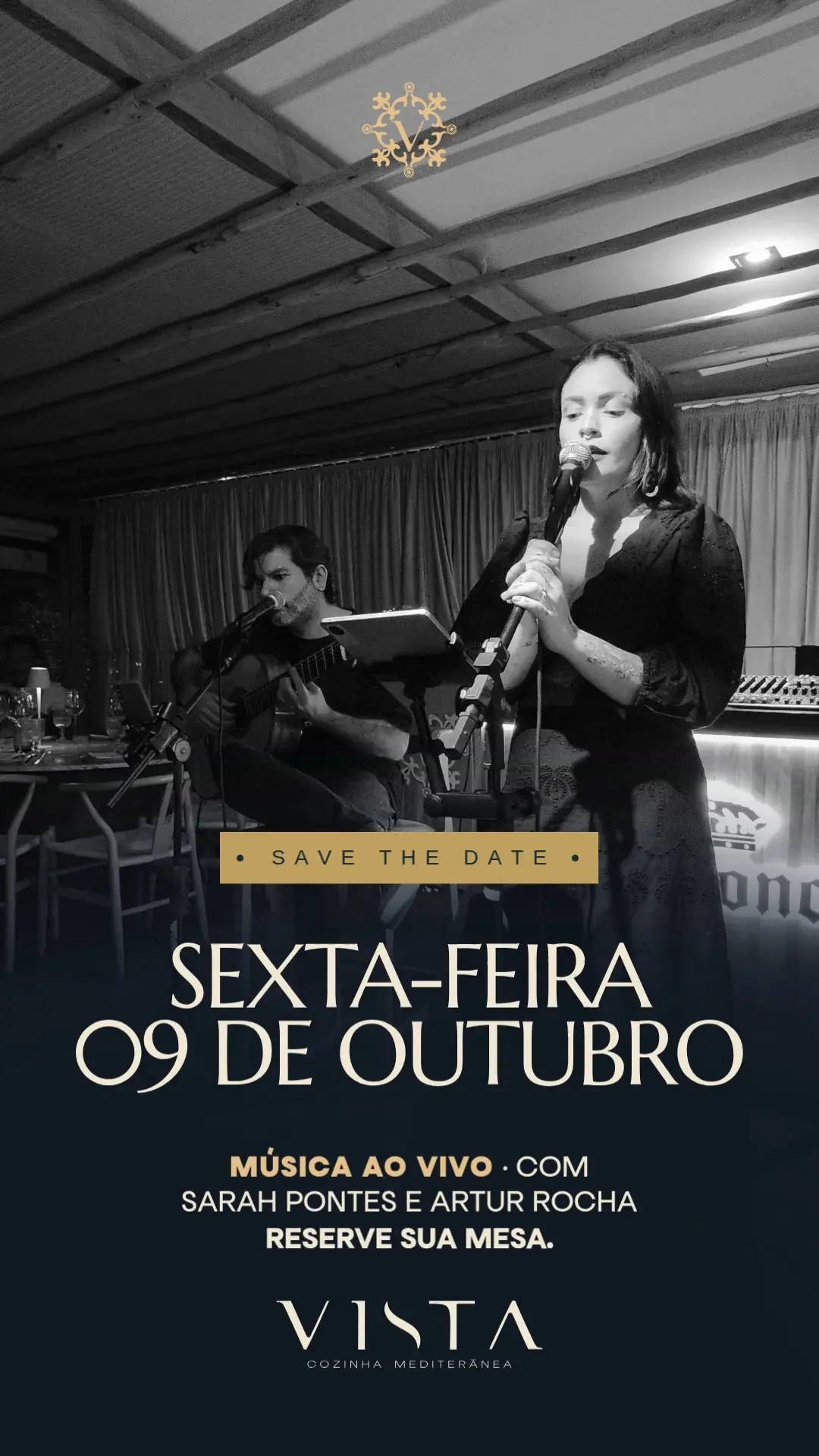 Flyer de Sarah Pontes e Artur Rocha