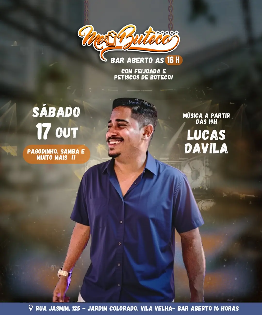 Flyer de Cantor Lucas Davila