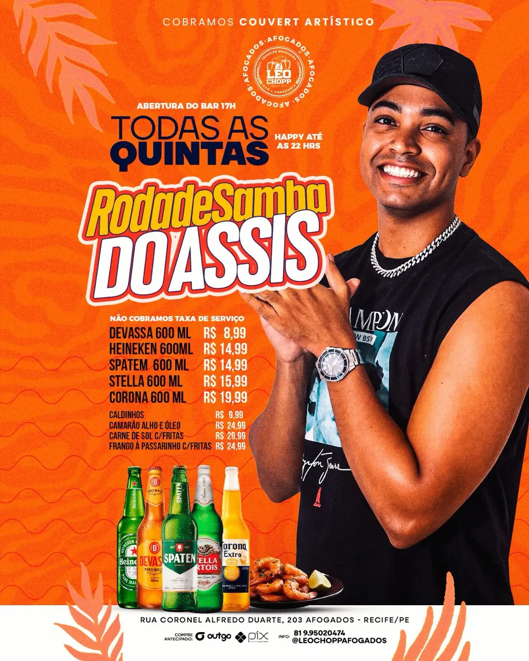 Flyer de Roda de Samba do Assis