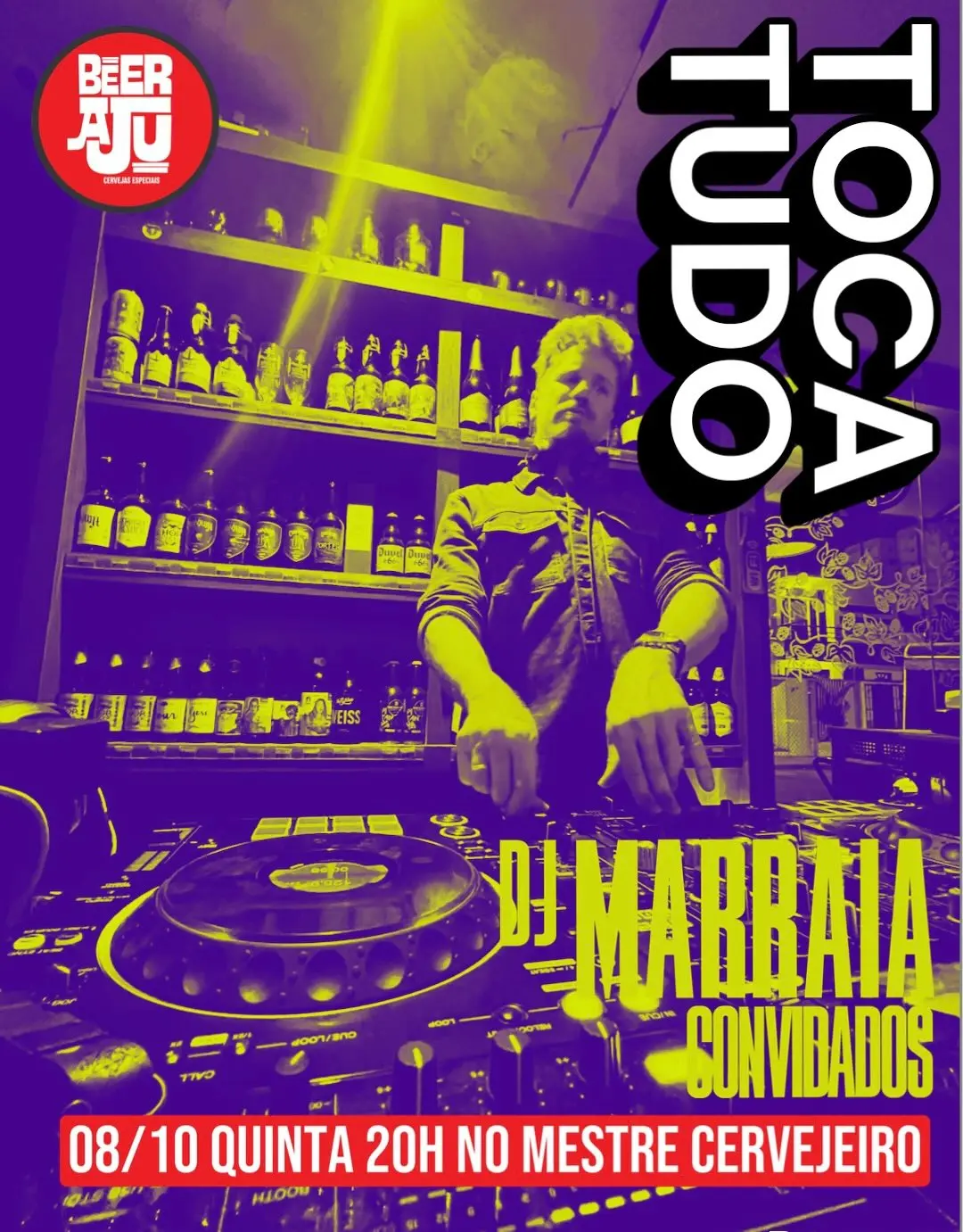 Flyer de Patrick Torquato e DJ Marraia