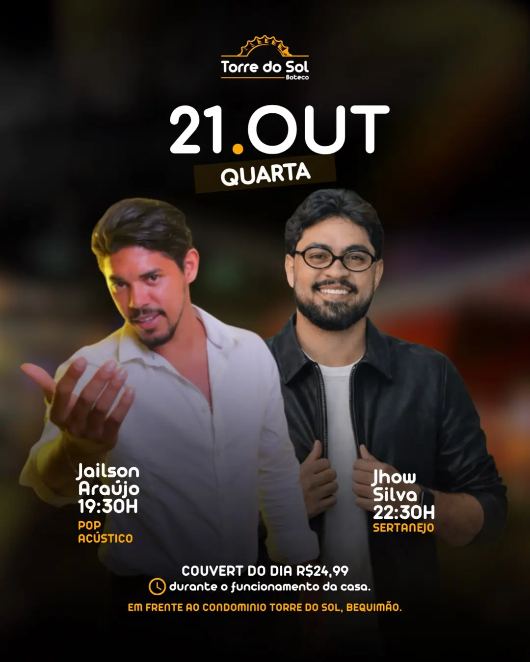 Flyer de Jailson Araujo e Jhow Silva