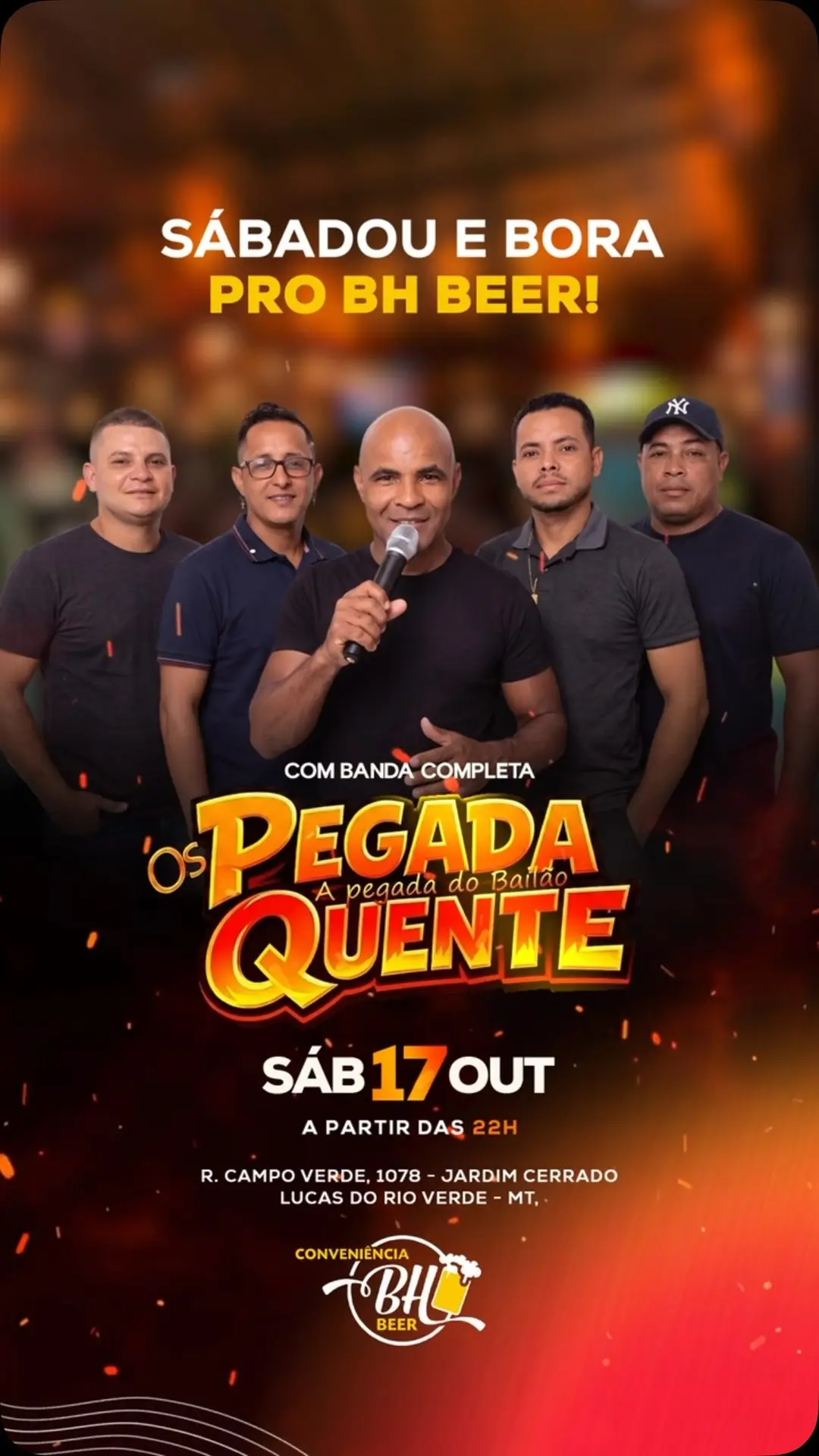Flyer de Os Pegada Quente