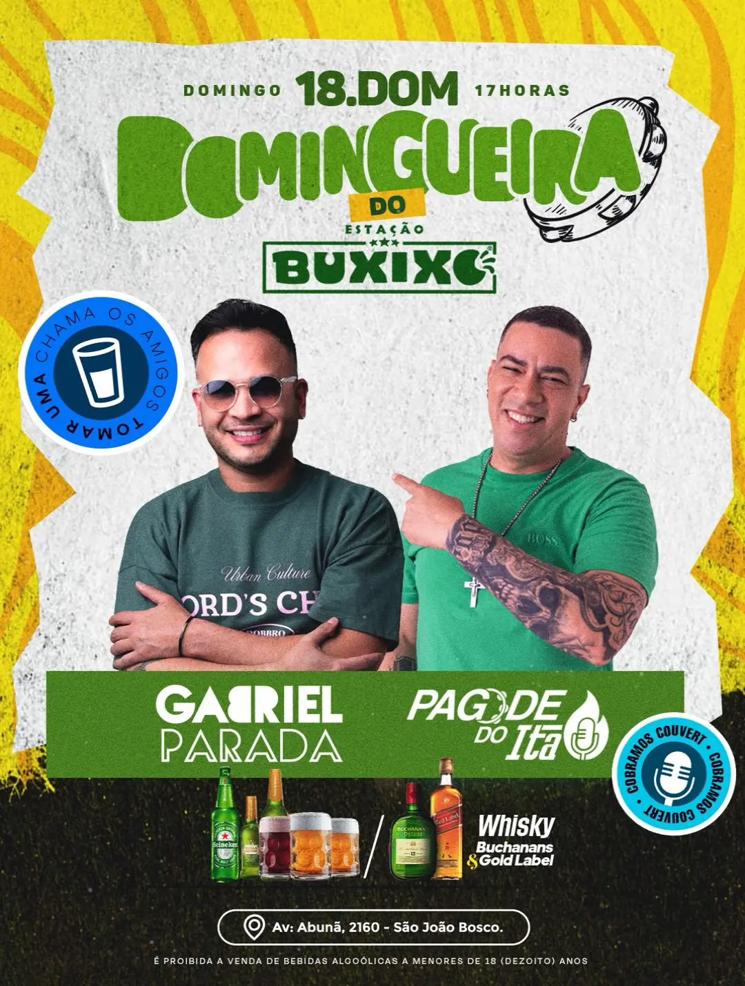 Flyer de Gabriel Parada e Pagode do Ita