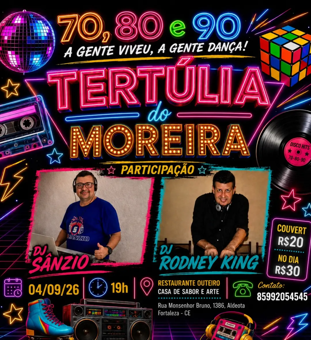 Flyer de DJ Sânzio e DJ Rodney King