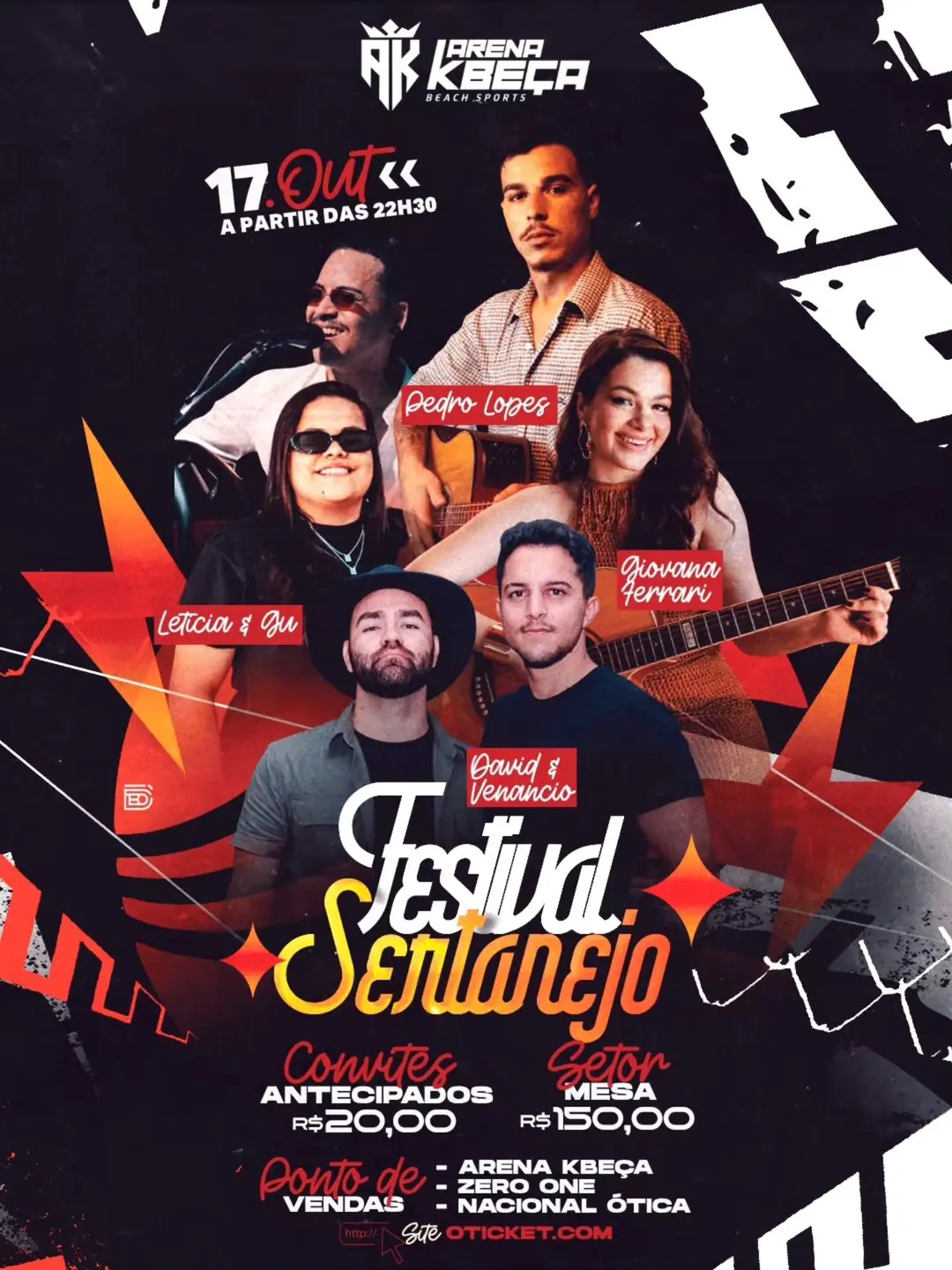 Flyer de Festival Sertanejo