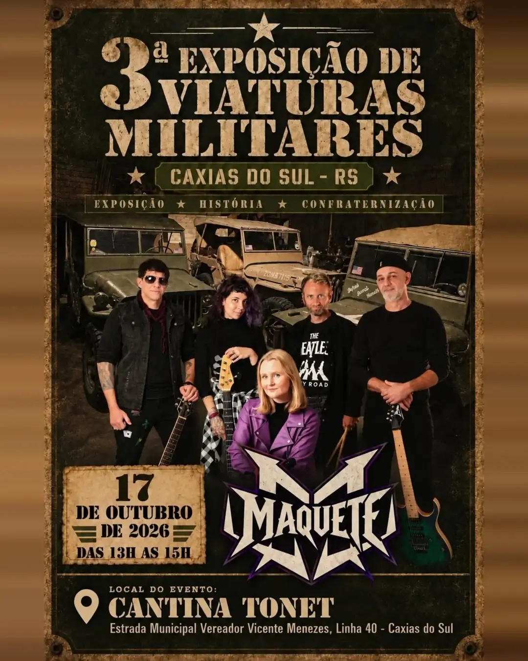 Flyer de Banda Maquete e Tatiana Bohn