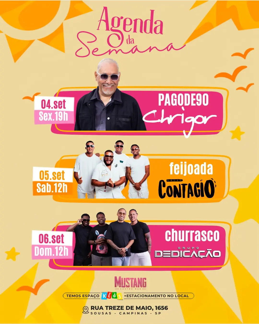 Flyer de Grupo Dedicação e Gabriel