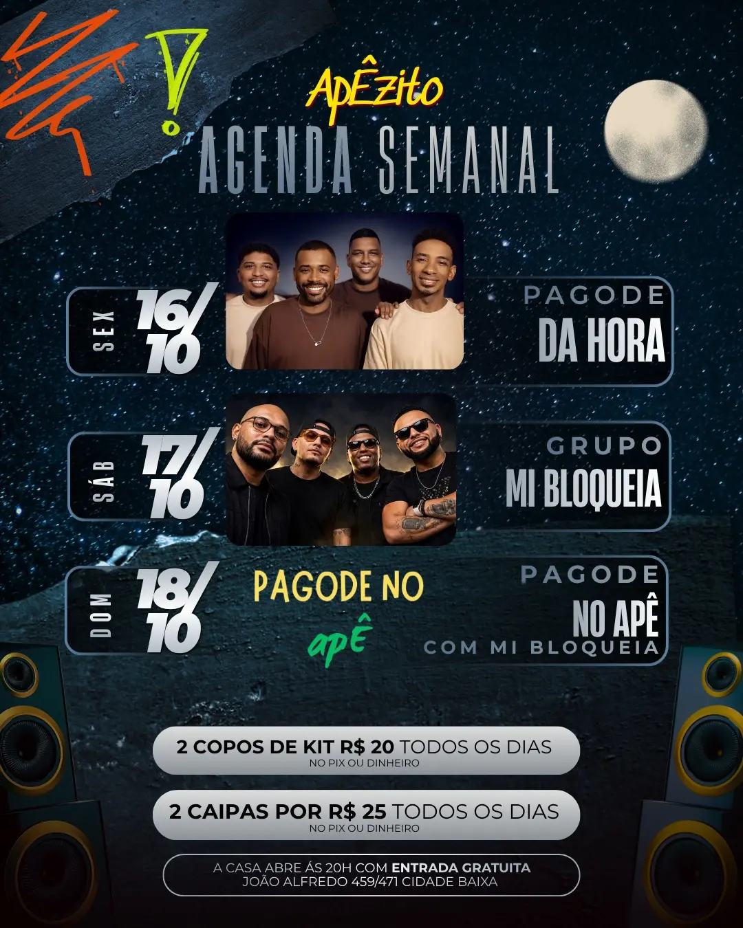 Flyer de Pagode da Hora