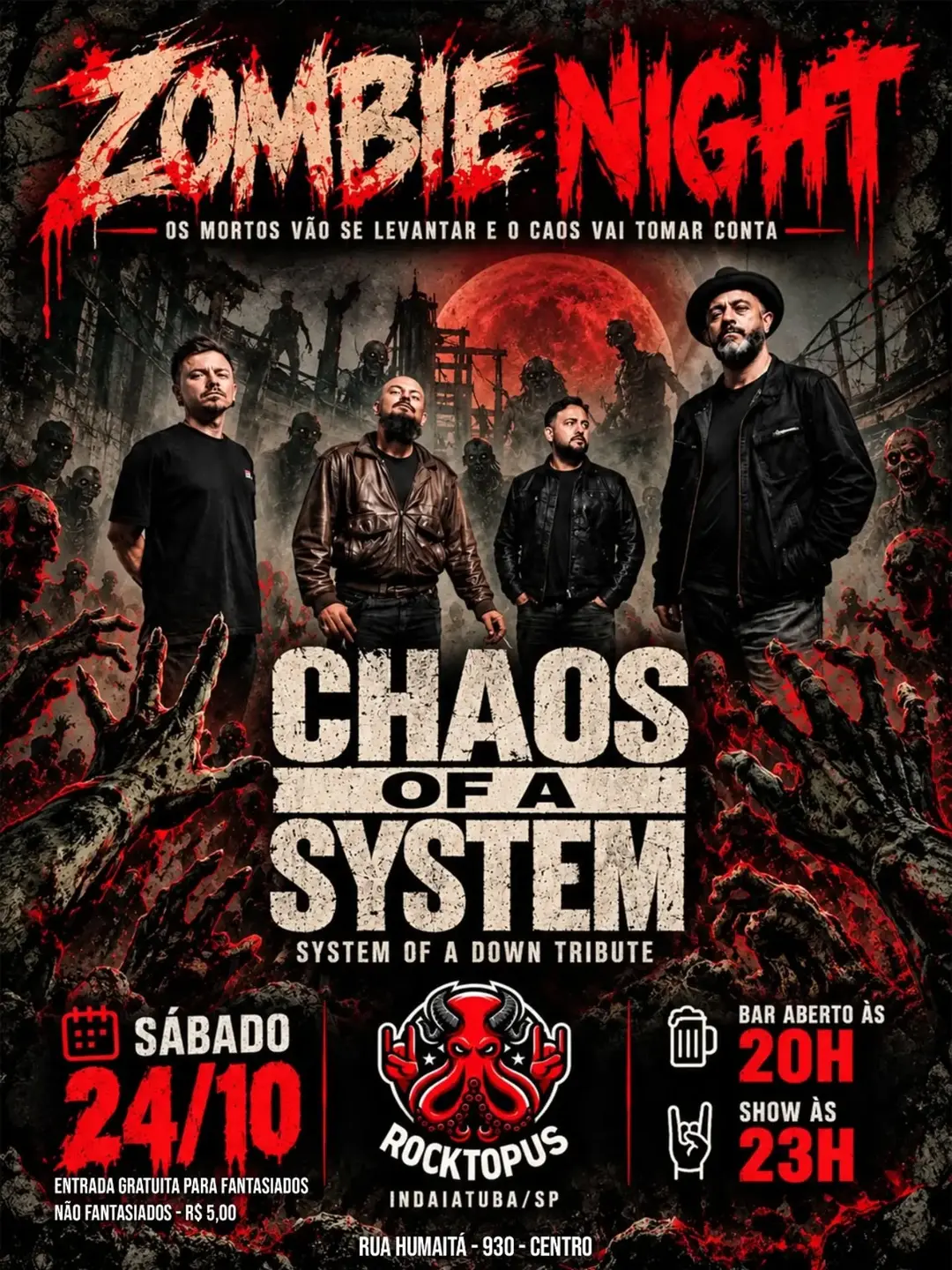 Flyer de Chaos of a System - C.O.A.S.