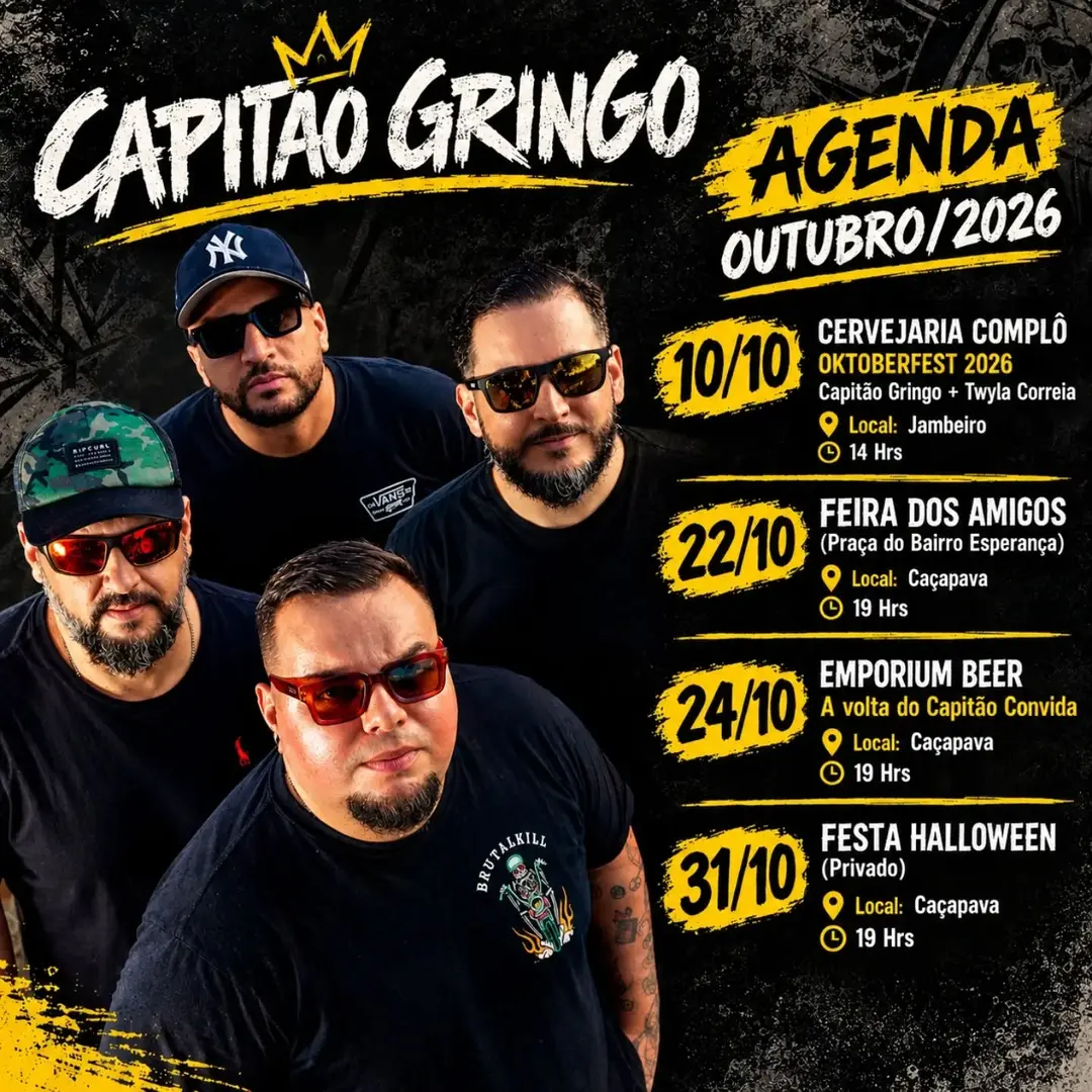 Flyer de Banda Capitão Gringo