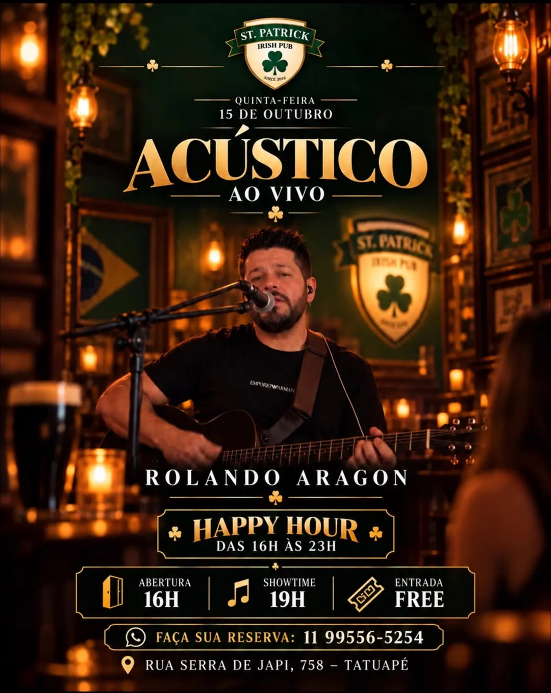 Flyer de Rolando Aragon