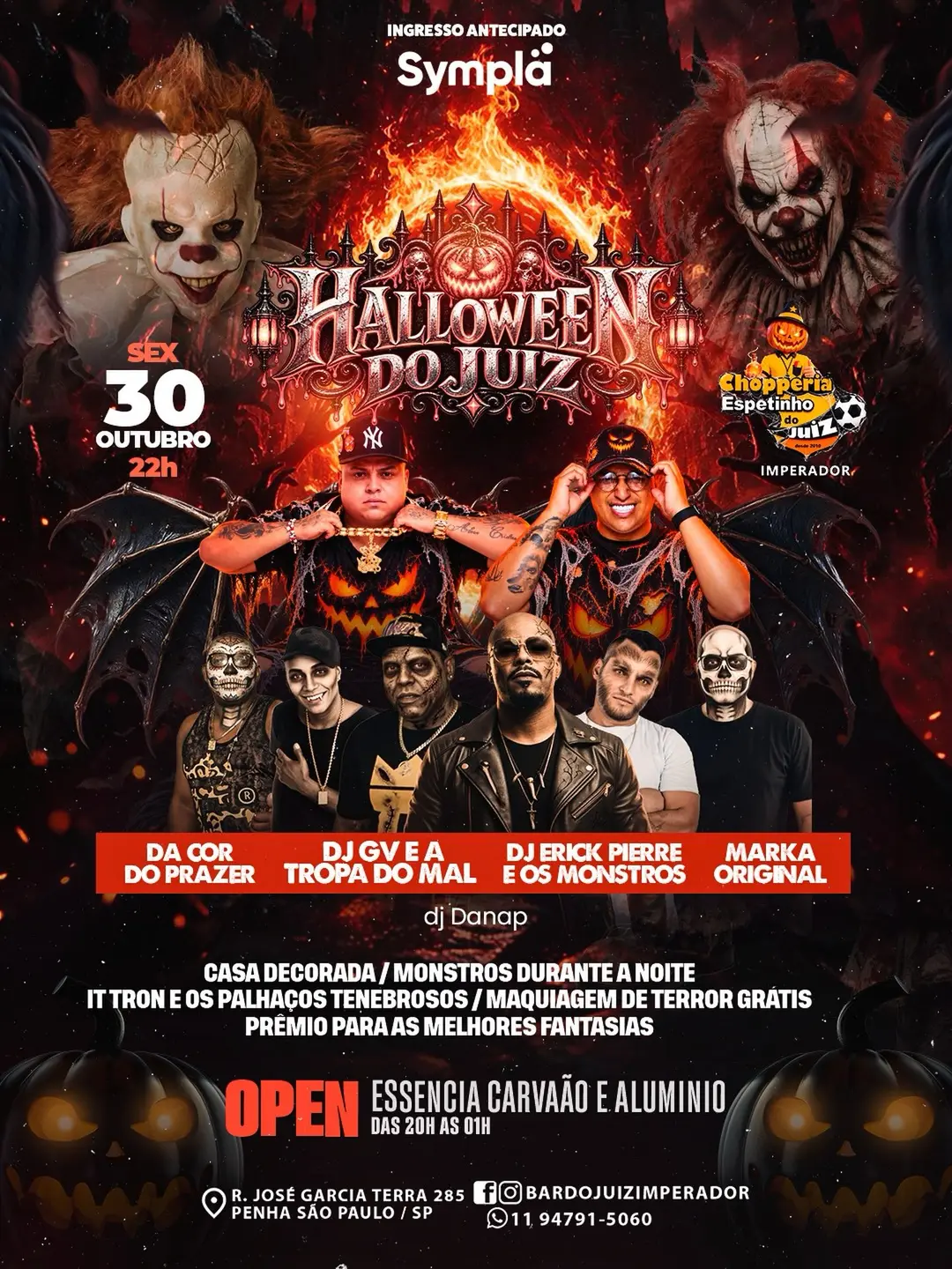 Flyer de DJ GV, DJ Erick Pierre e mais 4 artistas