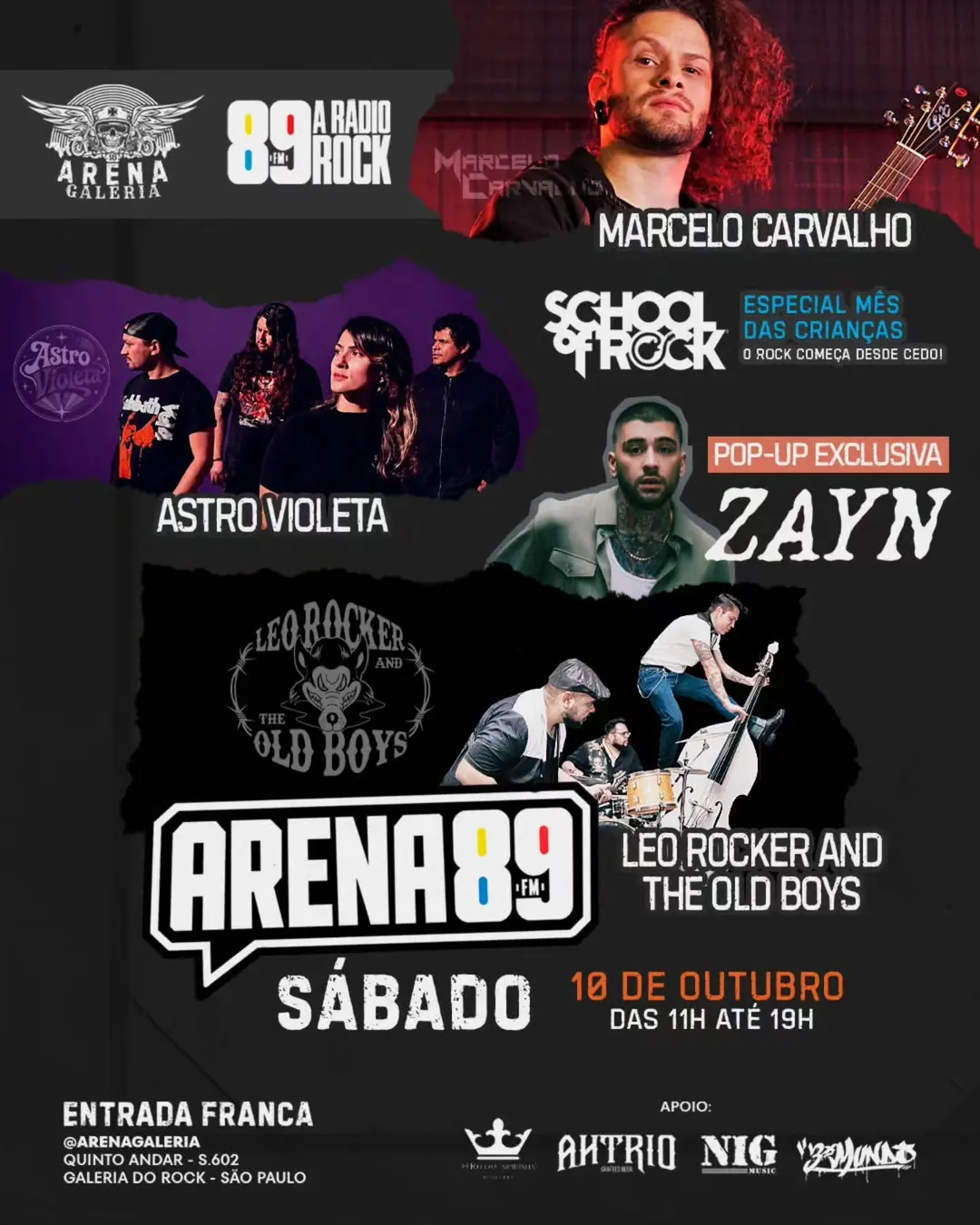 Flyer de Leo Rocker and The Old Boys e mais 2 artistas