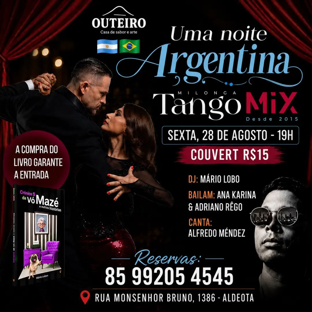 Flyer de DJ Mário Lobo e mais 3 artistas