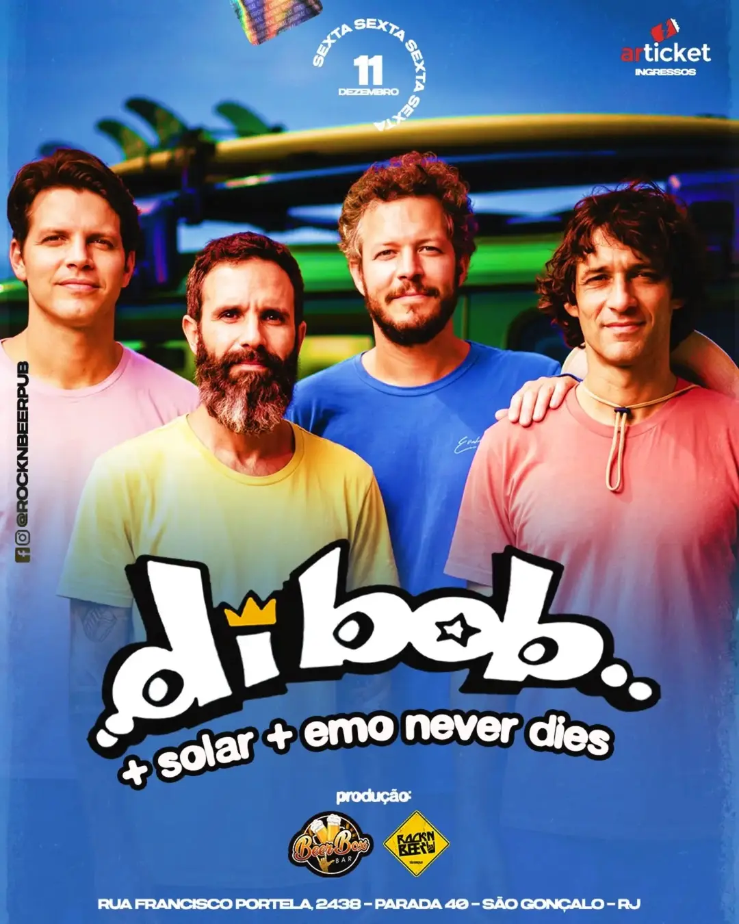 Flyer de Solar, Emo Never Dies e Dibob