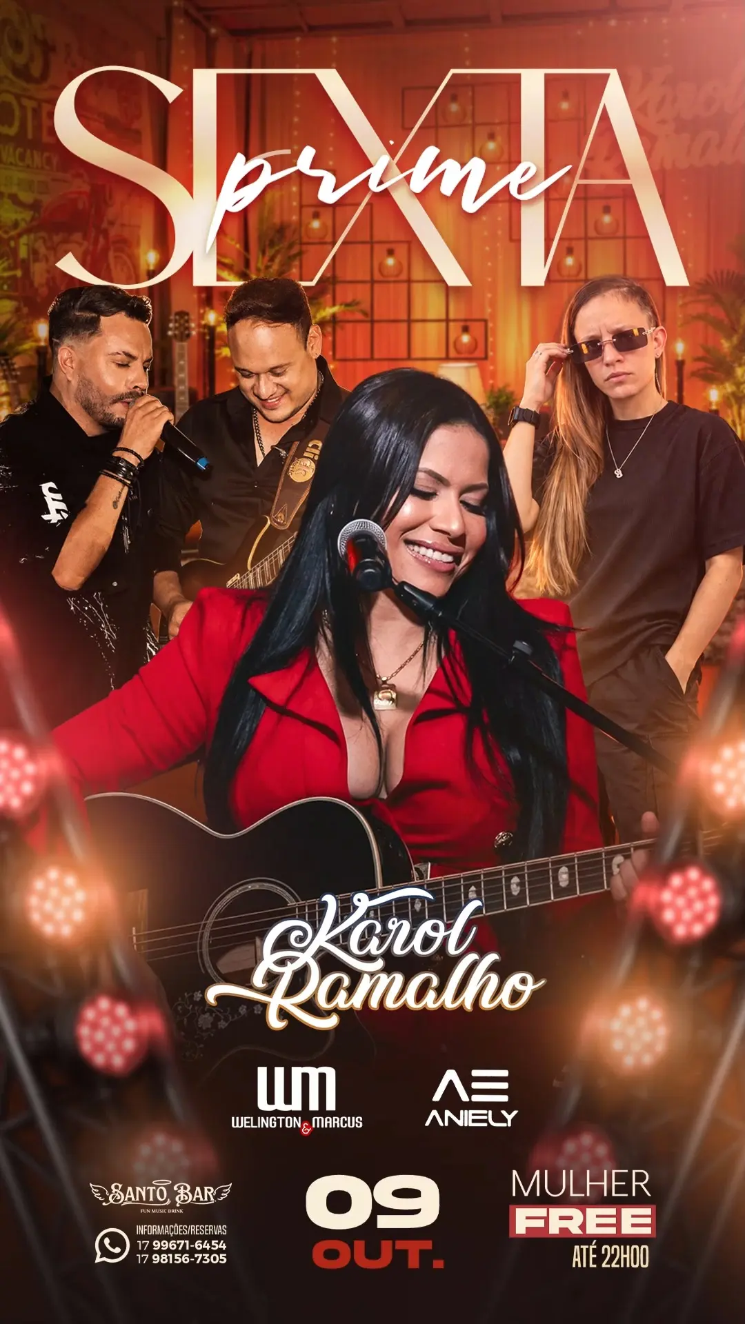 Flyer de Karol Ramalho, Welington & Marcus e Aniely