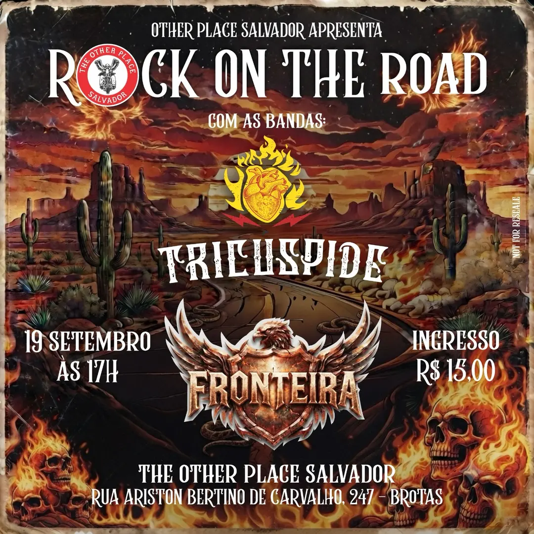 Flyer de Fronteira, tricuspide.rock e Tricúspide
