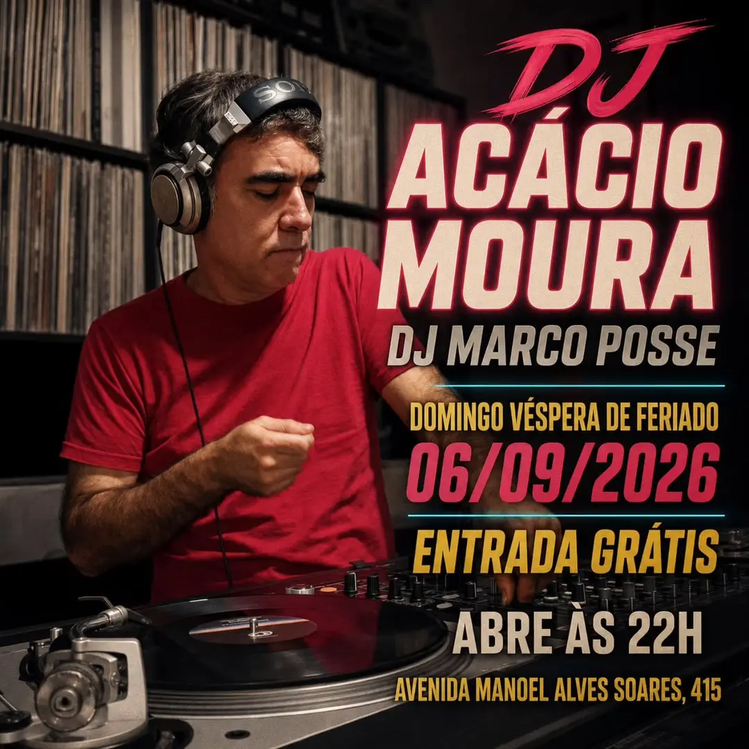 Flyer de Acacio Moura e Marco Bernardes