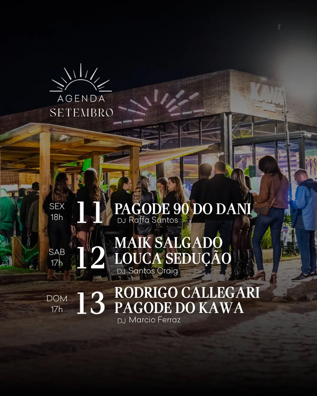 Flyer de Maik Salgado, Grupo Louca Sedução e Santos Craig DJ