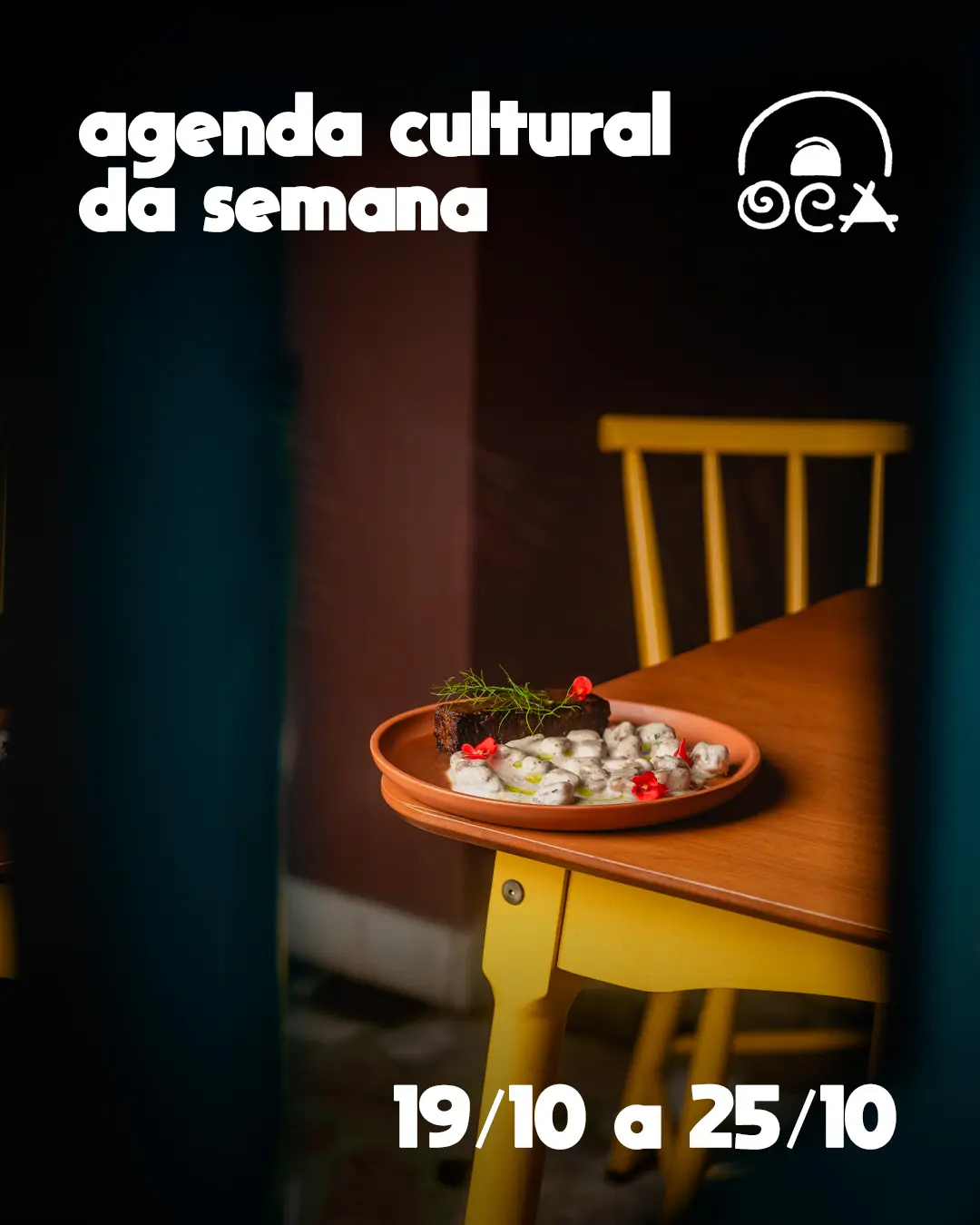 Flyer de Ária Bispo e Ciça Chadô