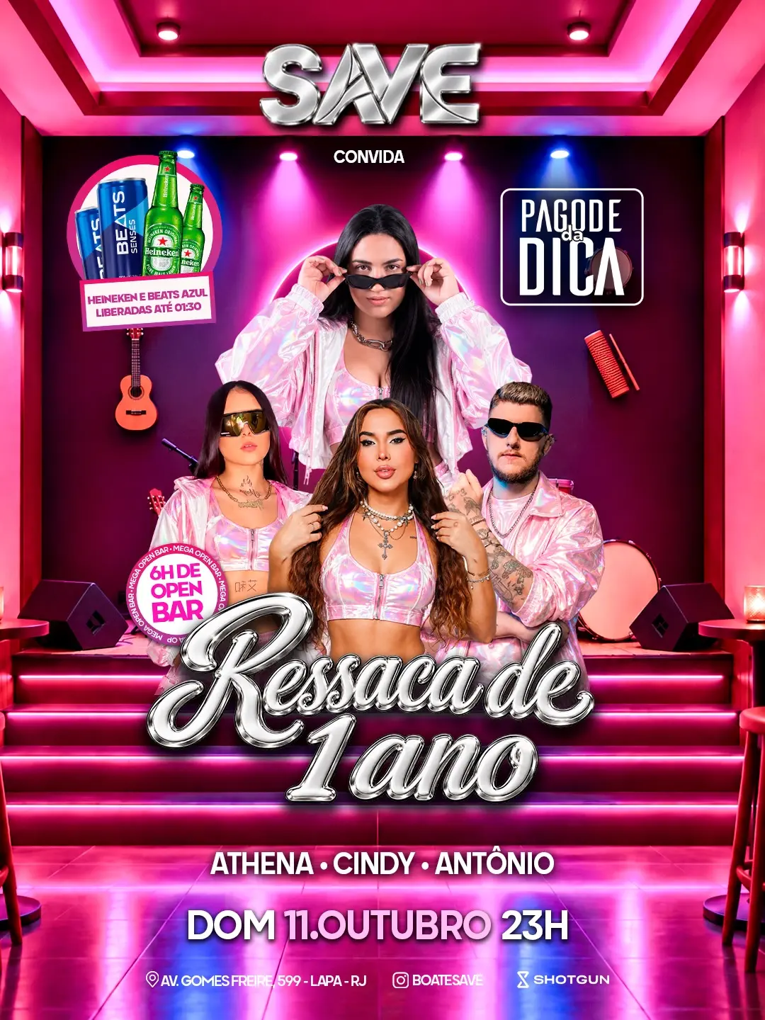 Flyer de Pagode da Dica