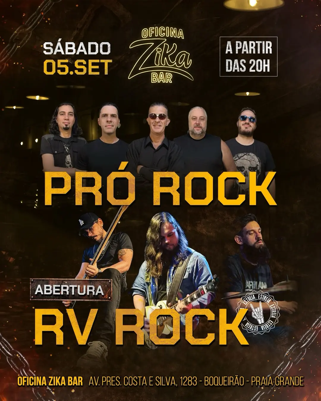 Flyer de RV Rock e PRÓ-ROCK