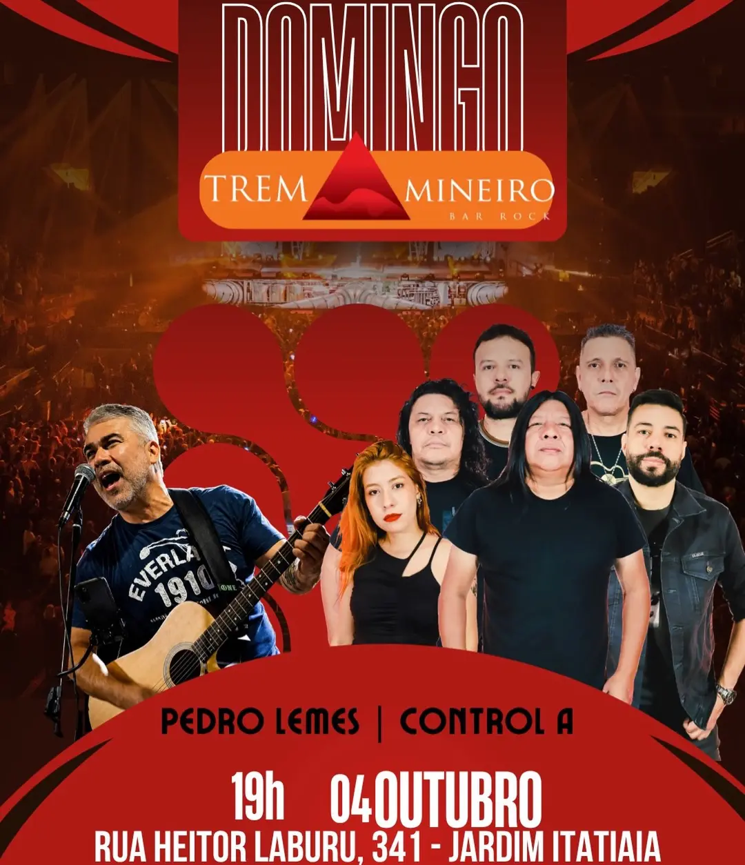 Flyer de Banda Control A e Pedro Lemes