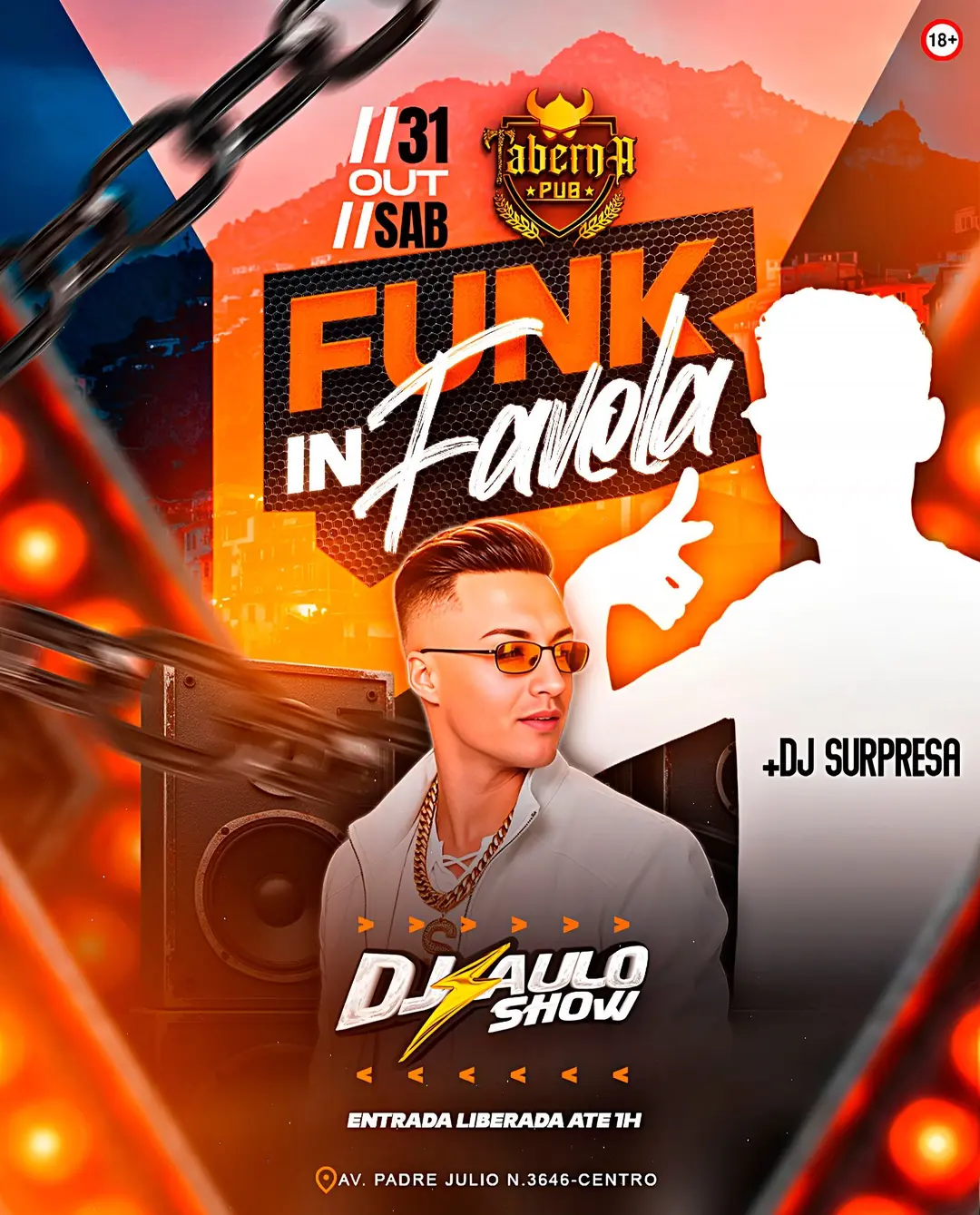Flyer de Saulo Show DJ e DJ Surpresa