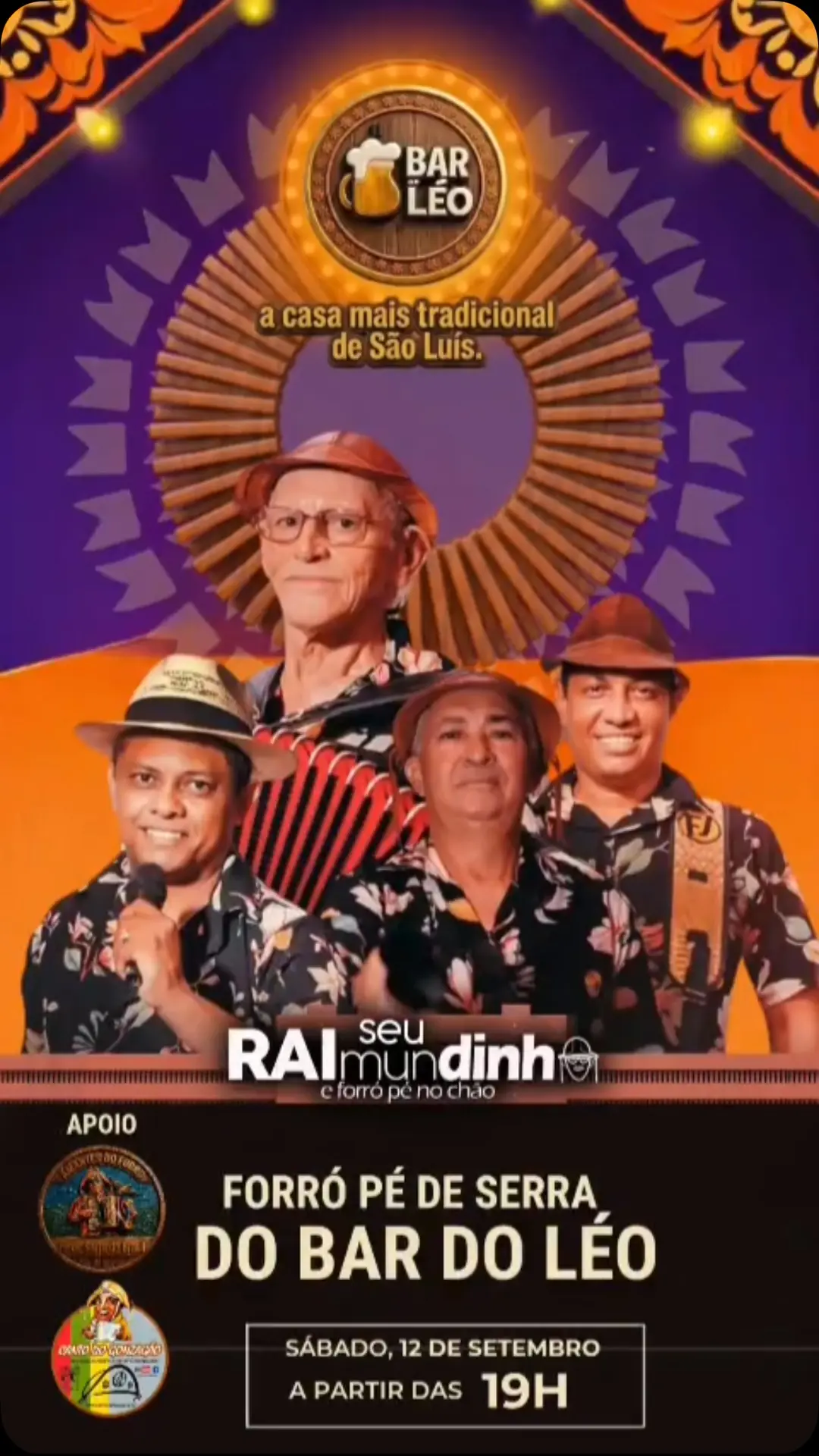 Flyer de Forró Pé no Chão e Seu Raimundinho