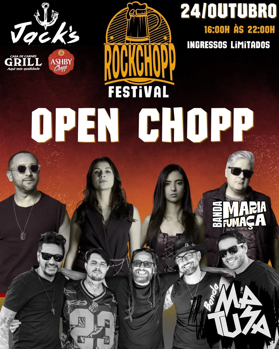 Flyer de Matusa, Matusa e Banda Maria Fumaça