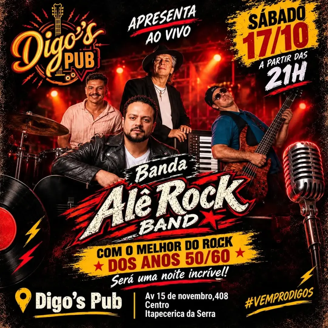 Flyer de Banda Alê Rock Band