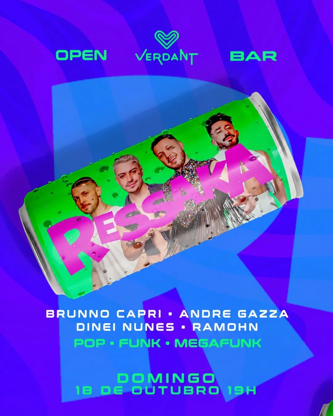 Flyer de Andre Gazza, Ramon Gomes, Dinei Nunes e Bruno Capri