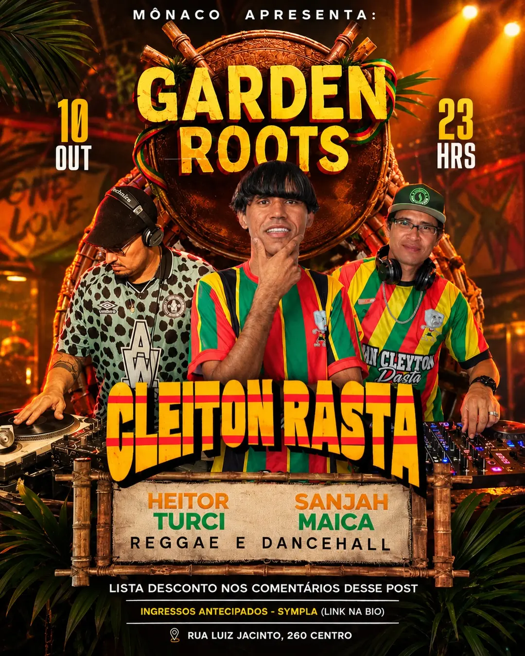Flyer de djcleitonrastaoficial, Sanjahmaica e _heitorturci