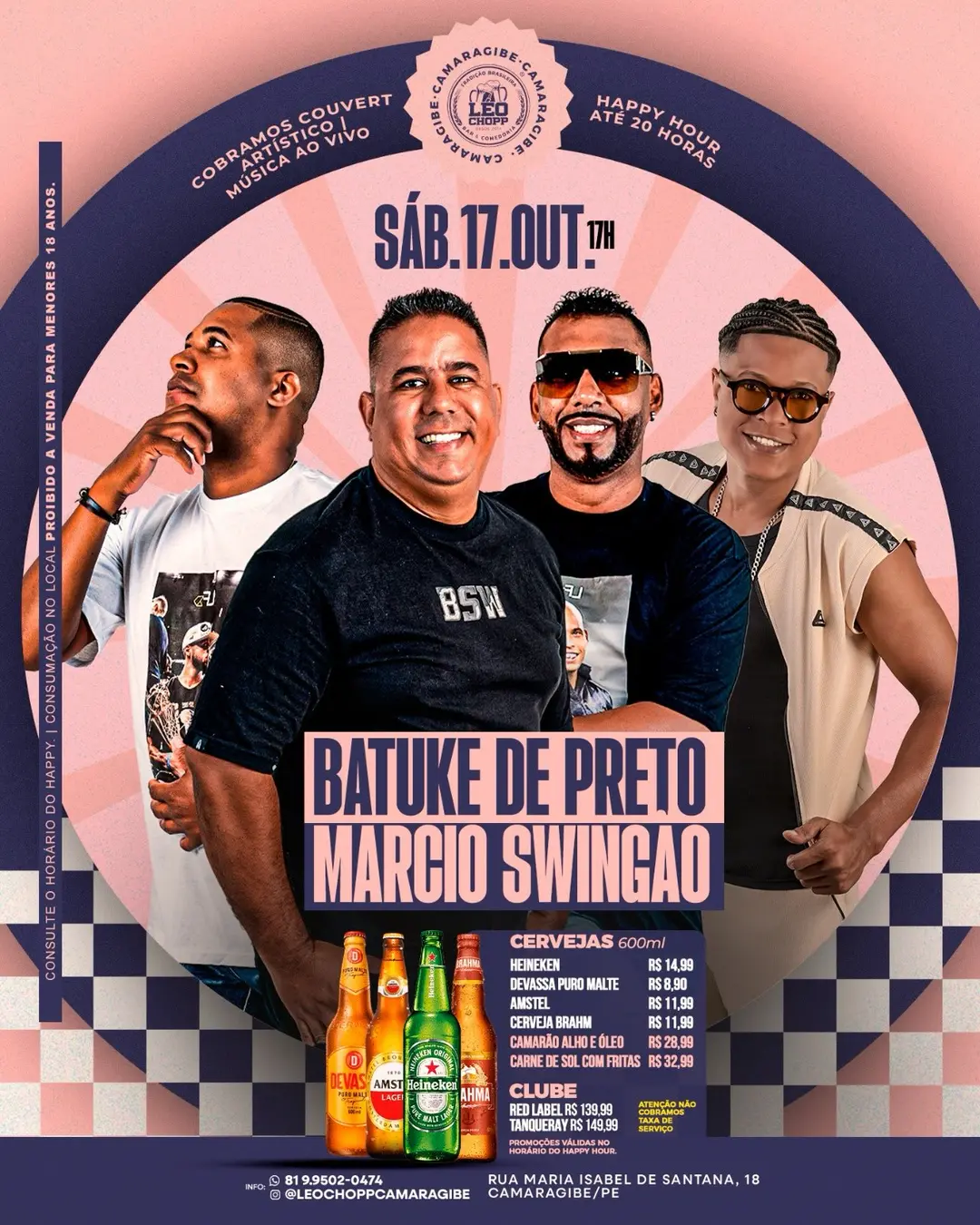Flyer de Batuke de Preto e Marcio Swingao