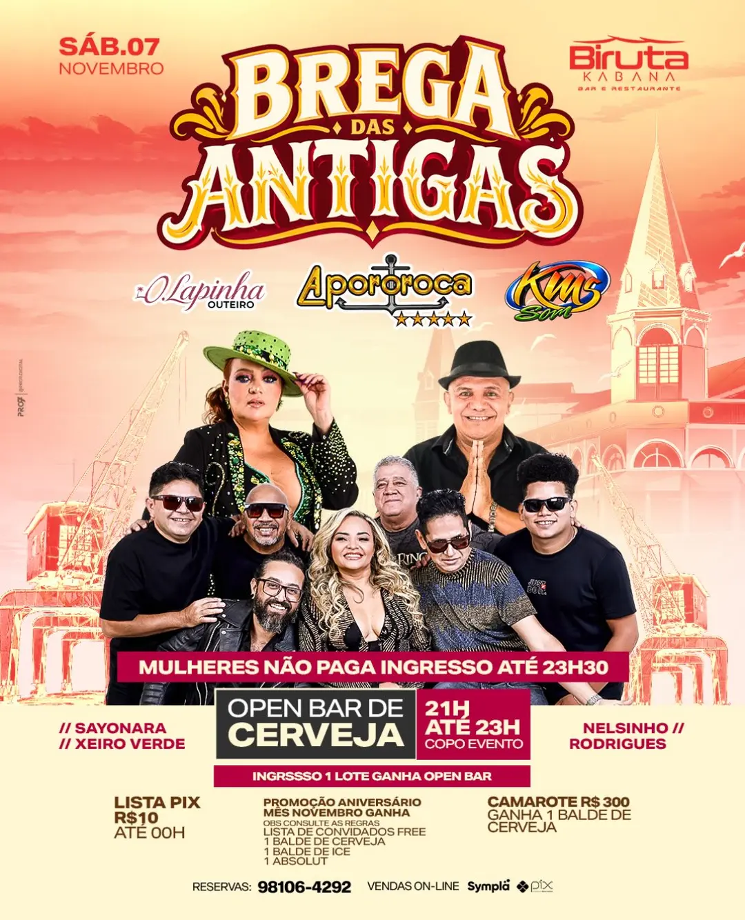Flyer de Banda Sayonara, Nelsinho Rodrigues e Xeiro Verde