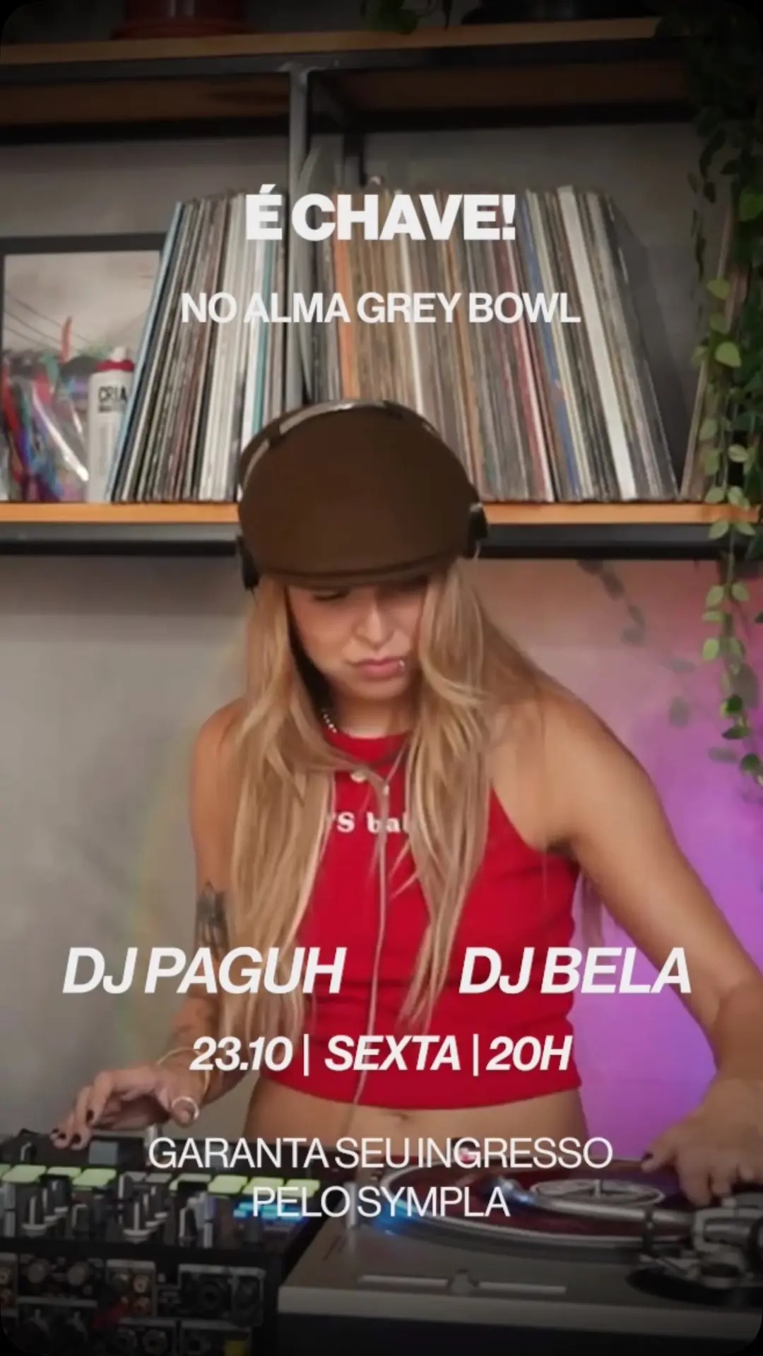 Flyer de Isabela Marques e DJ Paguh