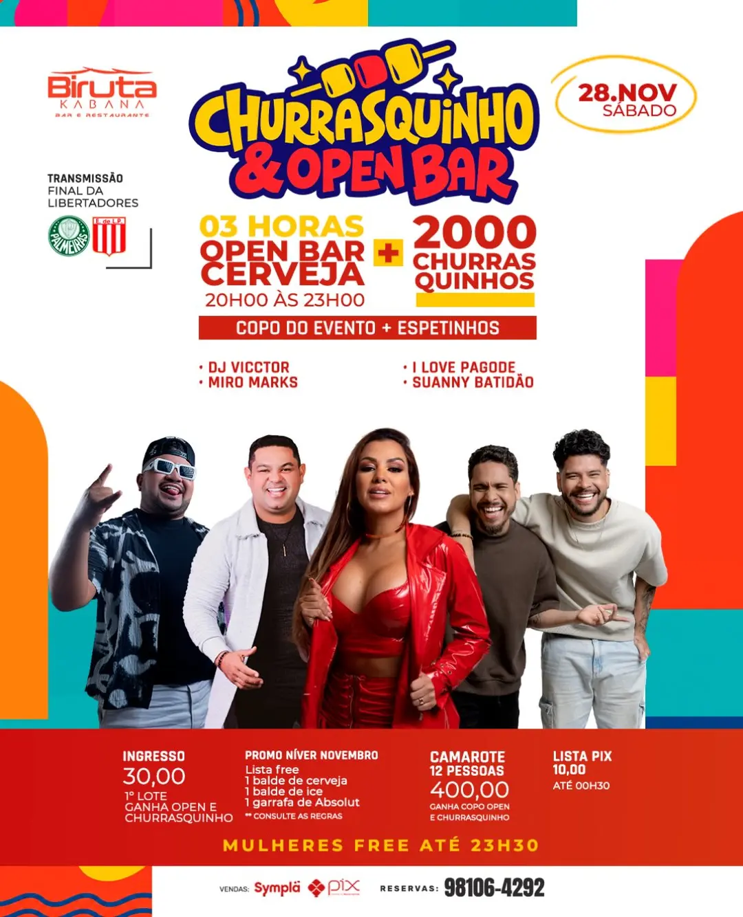 Flyer de I Love Pagode, Suanny Batidão, Miro Marks e DJ Vicctor