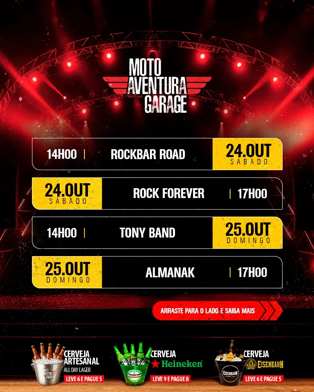 Flyer de Banda Rock Forever e Rockbar Road