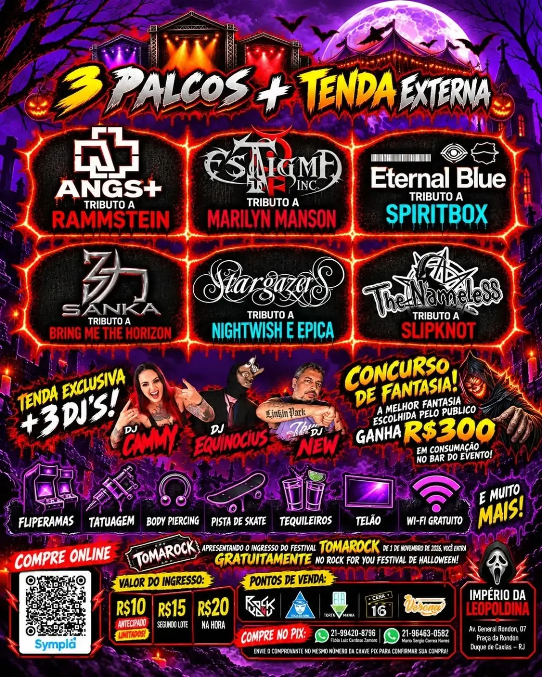 Flyer de Angst, Estigma Inc., Eternal Blue e mais 7 artistas