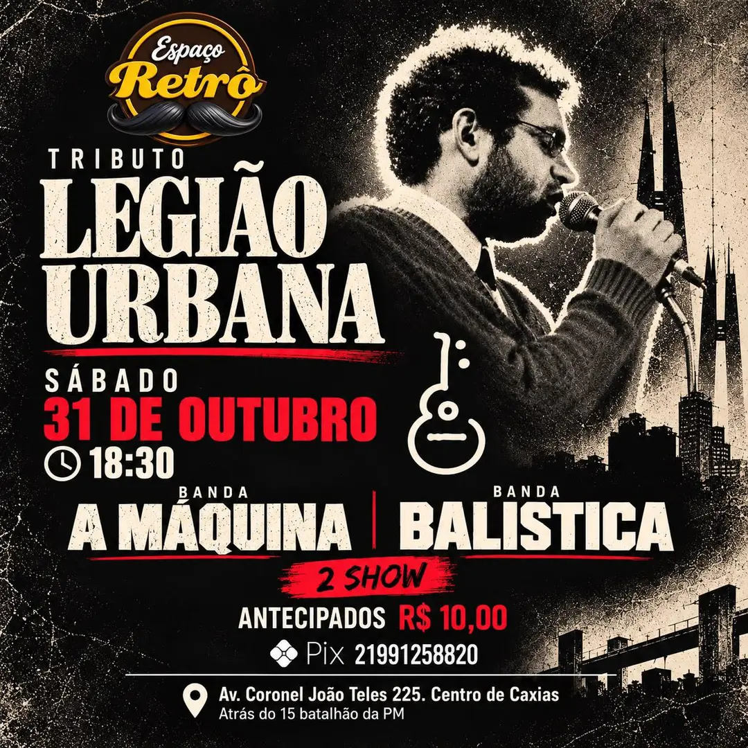 Flyer de Banda A Máquina e Banda Balística