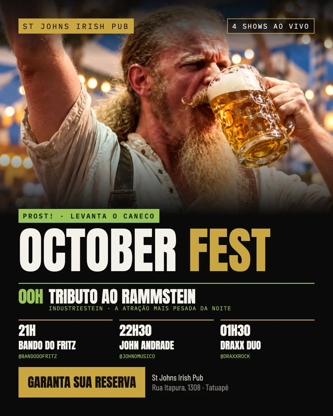 Flyer de Günter Philippi - Fritz e mais 3 artistas