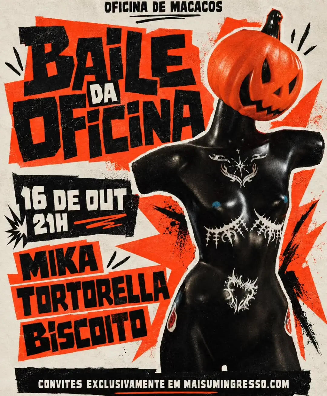 Flyer de Leotorelladj, Micael Tadeu e Paula Cookie Tattoo