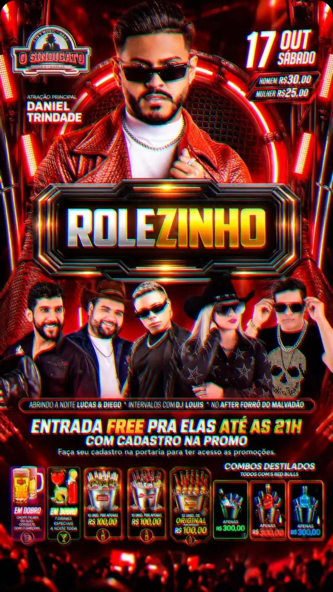 Flyer de Lucas & Diego, Louis Santos e mais 8 artistas