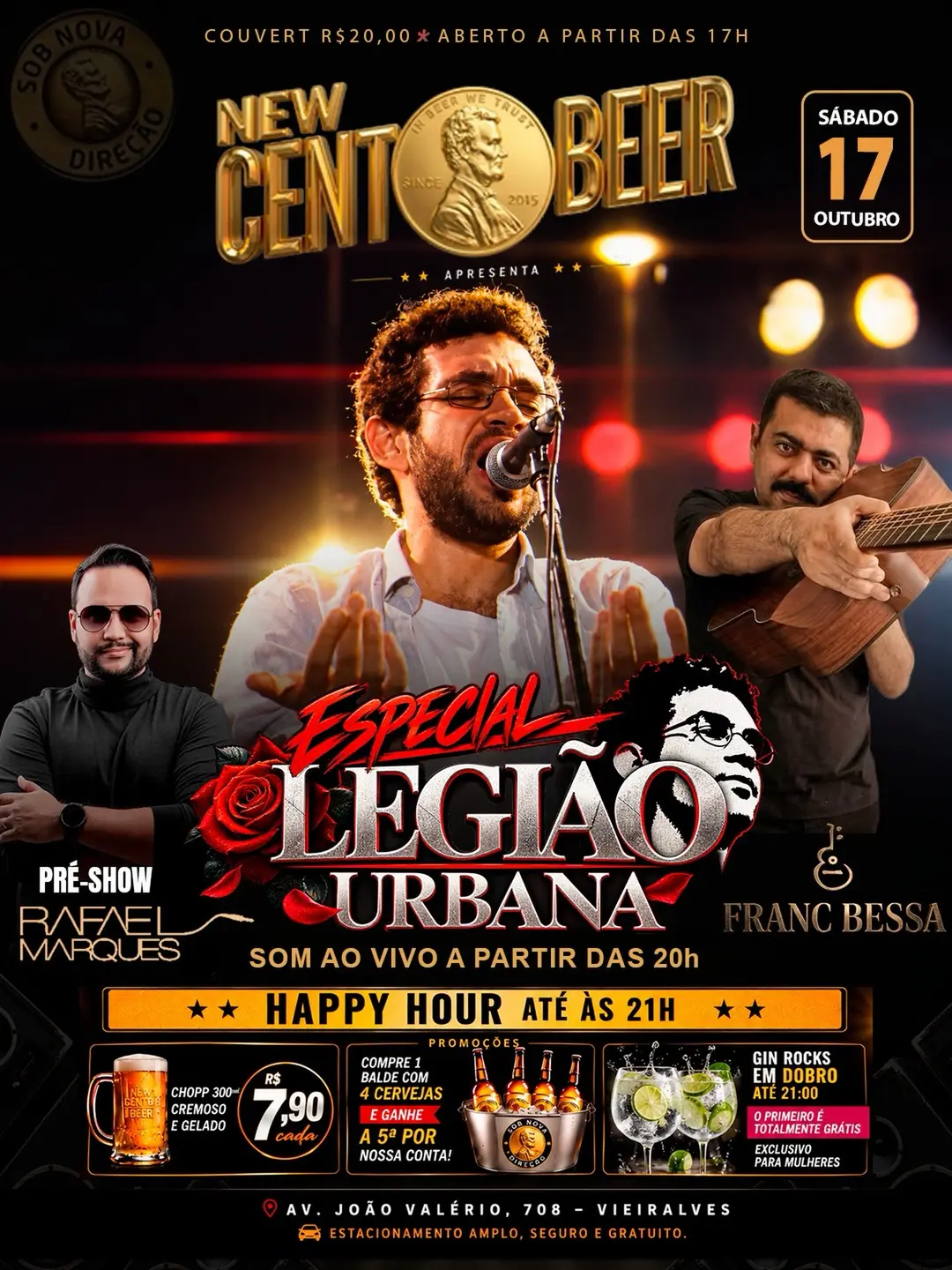 Flyer de Franc Bessa e Rafael Marques