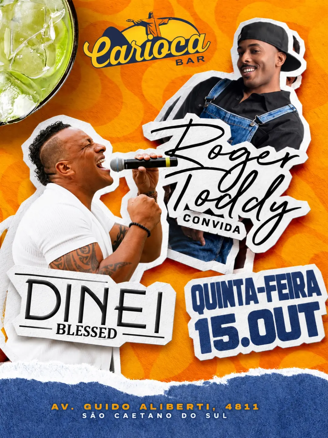 Flyer de Roger Toddy, DJ Rafalp, Dinei Blessed e mais 2 artistas