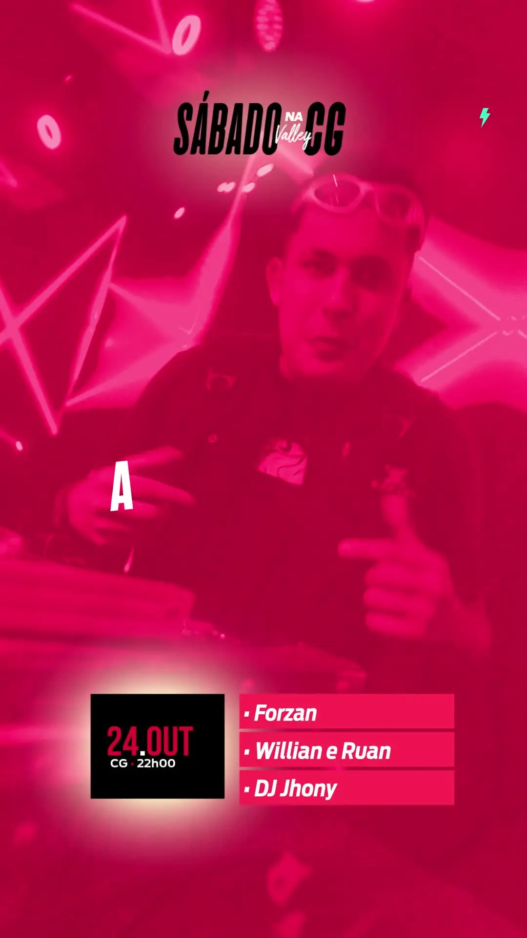 Flyer de Forzan, Wilian e Ruan e DJ Jhony